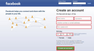 create new facebook account