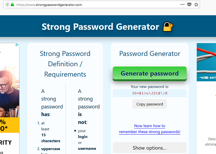 Strong password